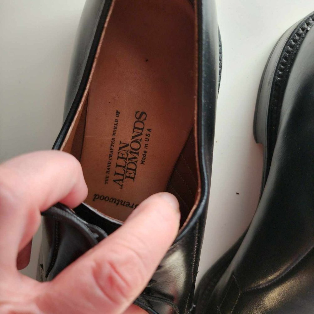 *Host Pick* Vintage Allen Edmonds Oxford Dress Shoes 11.5 B (Narrow) - Picture 6 of 9